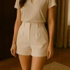 Old money shorts woman