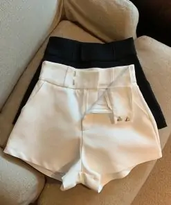 Old money shorts woman